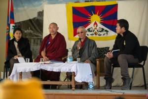 Kungo Ngawang Narkyi at Feb 13th Tibetan Flag Talk in Dharamshala. 
